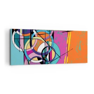 Obraz na plátně - Kruh za kruhem - 100x40 cm