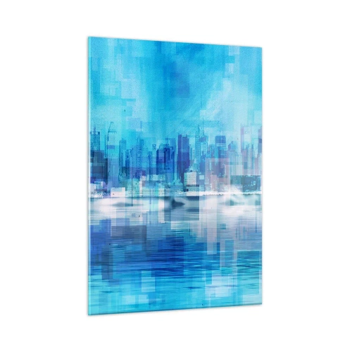 Obraz na skle - Utopené v modři - 50x70 cm