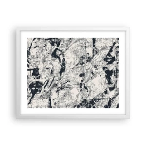Plakát v bílém rámu - Prolínání protikladů - 50x40 cm