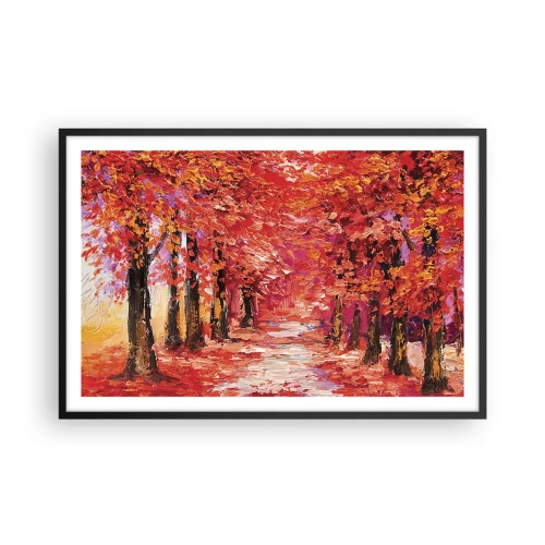 Plakát v černém rámu - Podzimní imprese - 91x61 cm