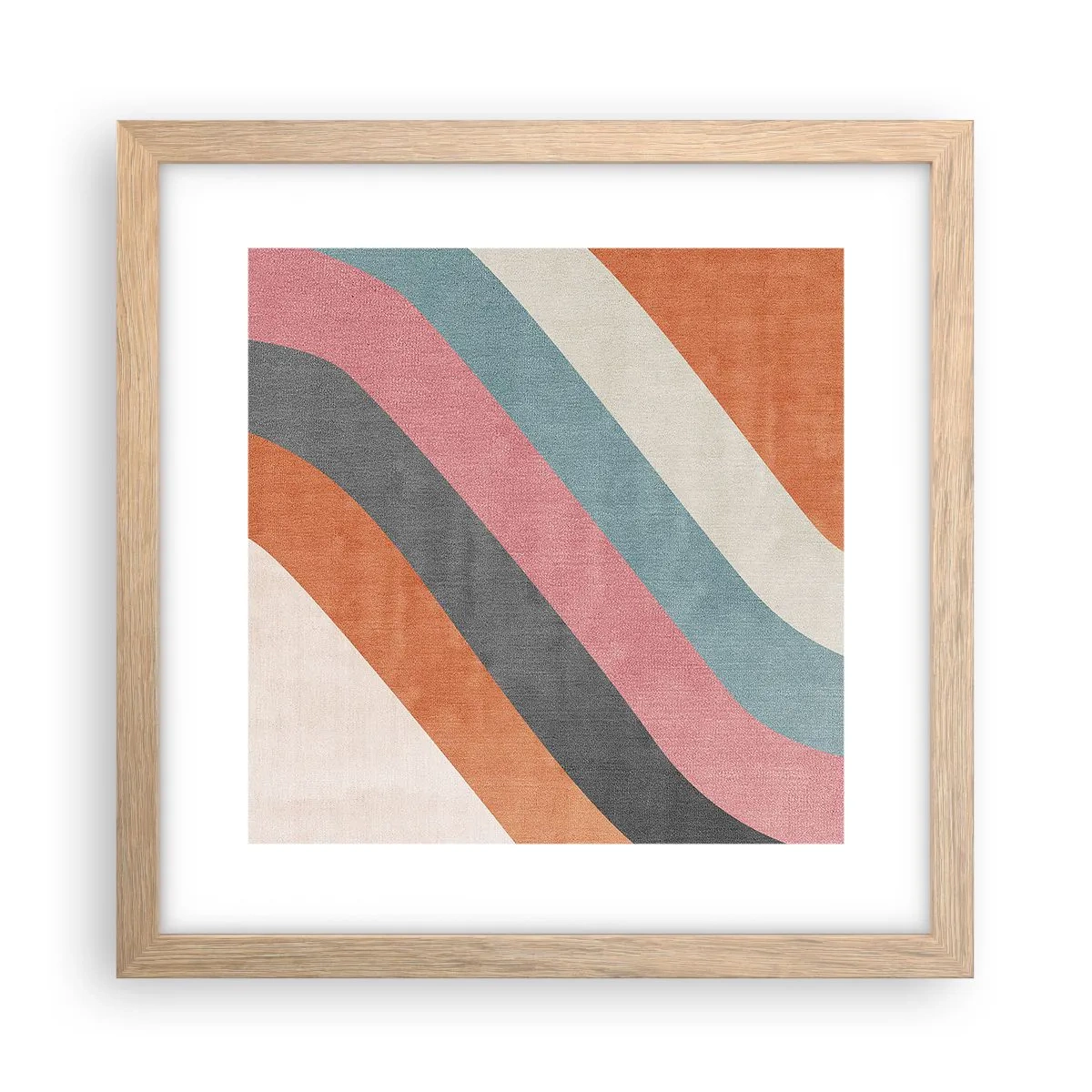 Plakát v rámu světlý dub - Diagonální kompozice – pohyb - 30x30 cm