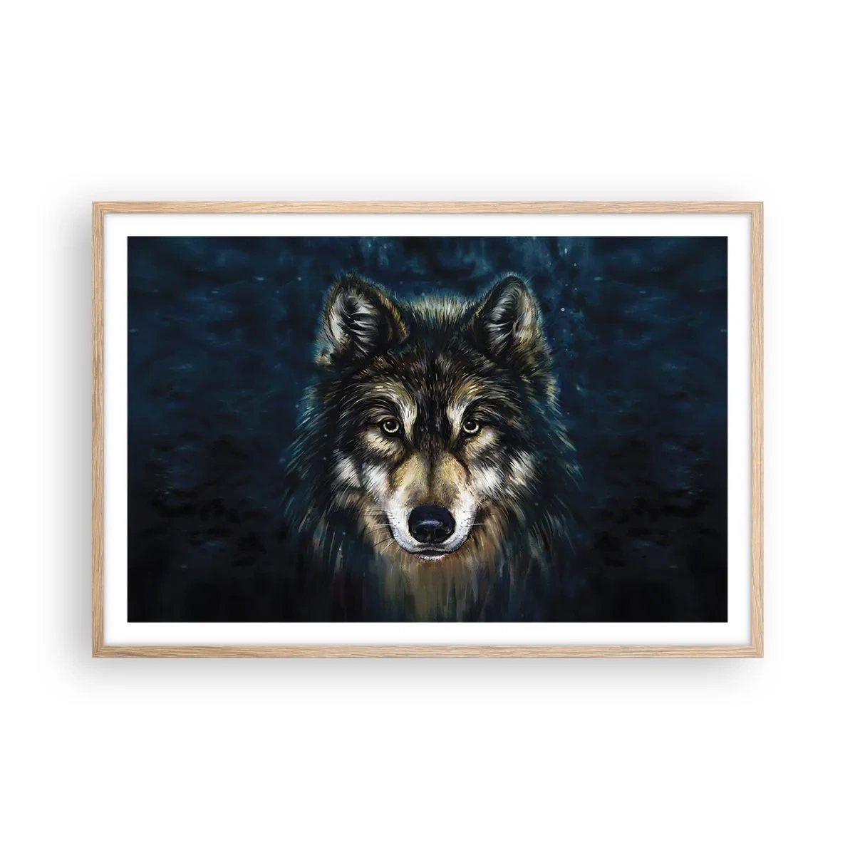 Plakát v rámu světlý dub - Alfa? A omega - 91x61 cm