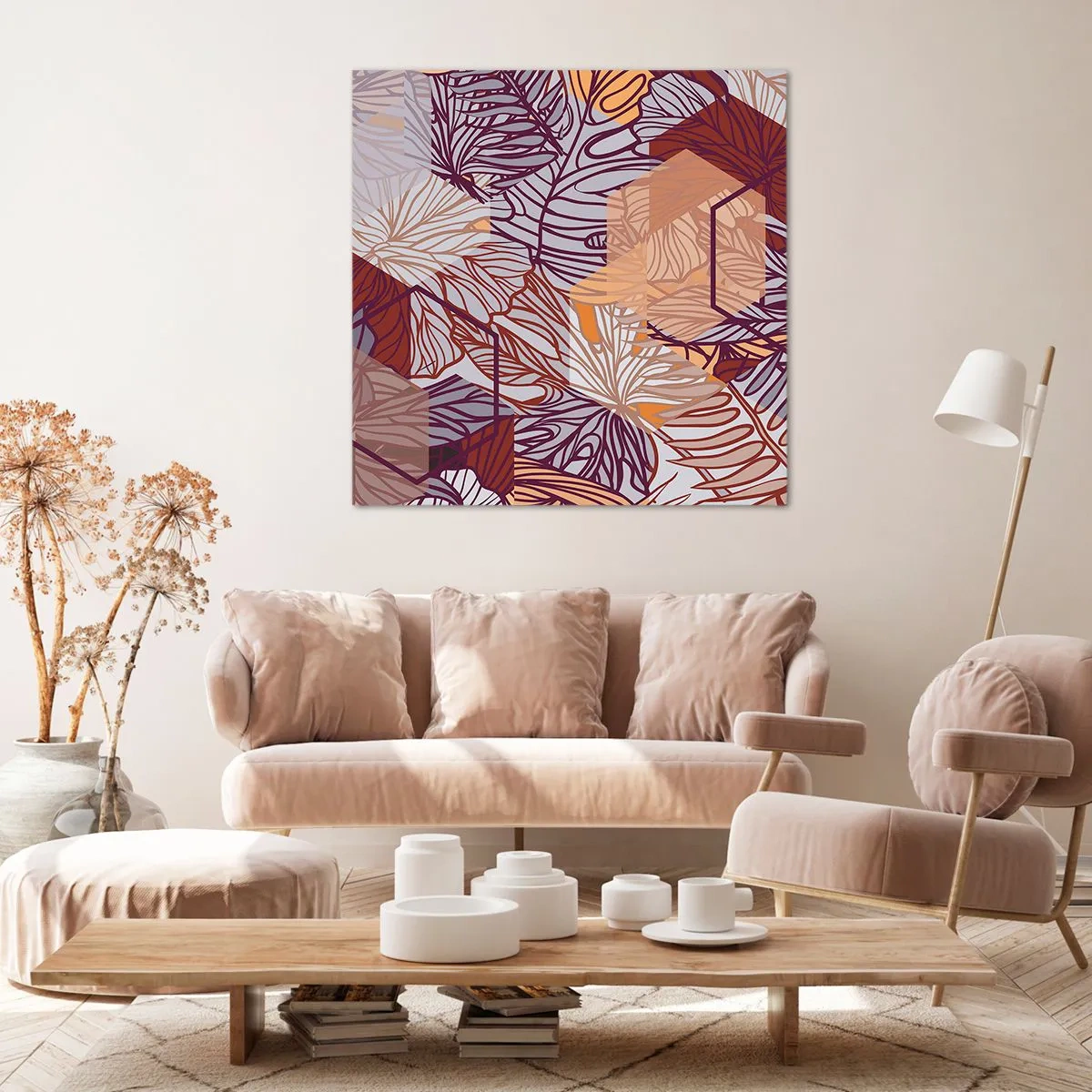 Obraz na plátně - Nemožný vztah mezi geometrií a přírodou - 40x40 cm