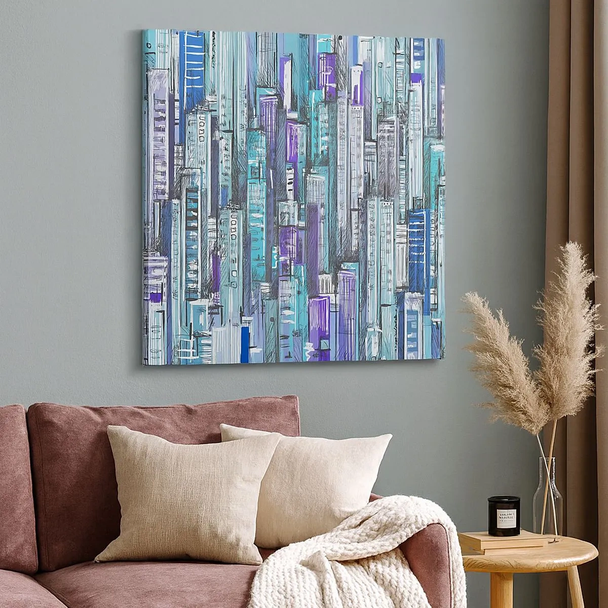 Obraz na plátně - Zmodralé od nebe - 30x30 cm