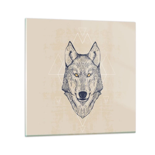 Obraz na skle - Alfa o pronikavém pohledu - 30x30 cm