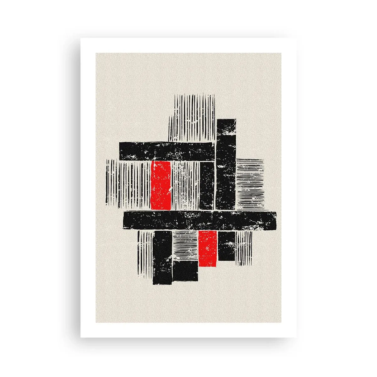 Plakát - Červené a černé - 50x70 cm