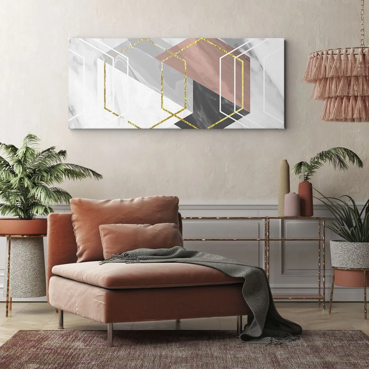 Obraz na plátně - Řetězová kompozice - 120x50 cm