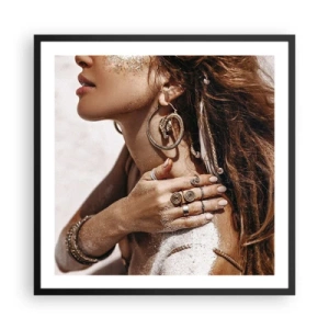 Plakát v černém rámu - Královna divoké pláže - 60x60 cm