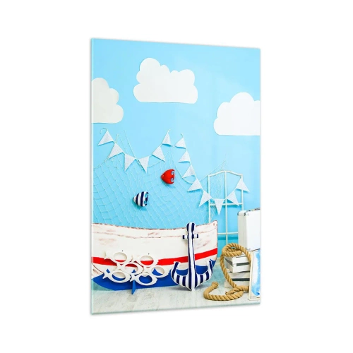 Obraz na skle - Dětský stesk za dobrodružstvím - 70x100 cm