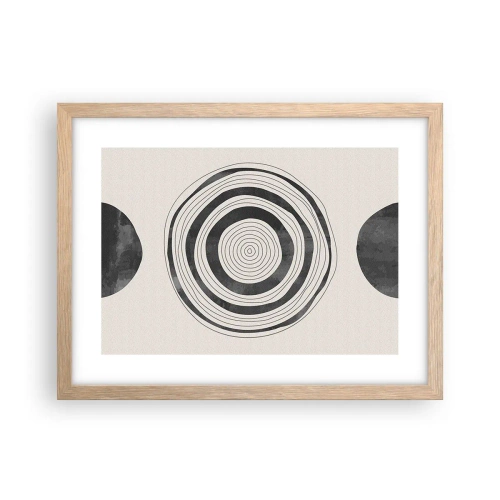 Plakát v rámu světlý dub - Důležité je to, co je uprostřed - 40x30 cm