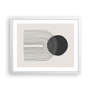 Plakát v bílém rámu - Chvění a jistota - 50x40 cm