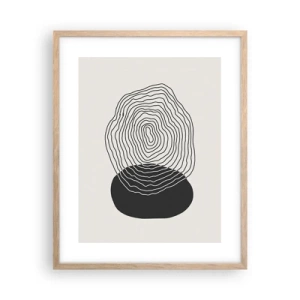 Plakát v rámu světlý dub - Trvání a kmitání - 40x50 cm