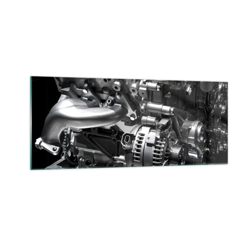 Obraz na skle - Kovový, krásný, silný - 100x40 cm