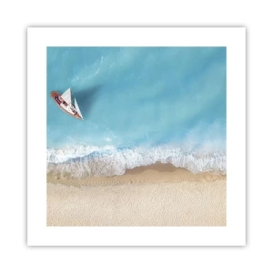 Plakát - Na hranici modré a zlaté - 40x40 cm