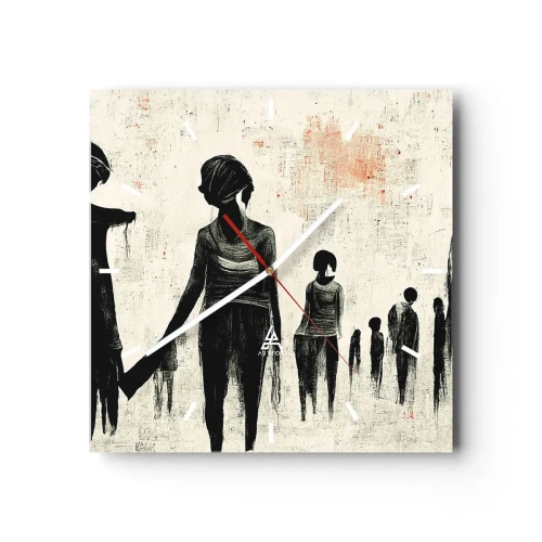 Nástěnné hodiny - Proti samotě - 30x30 cm