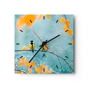 Nástěnné hodiny - Ptačí drby - 30x30 cm