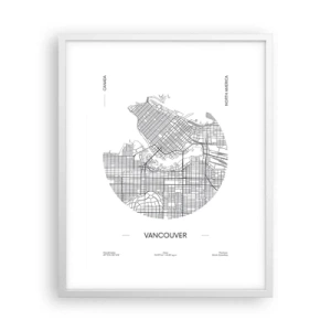 Plakát v bílém rámu - Anatomie Vancouveru - 40x50 cm