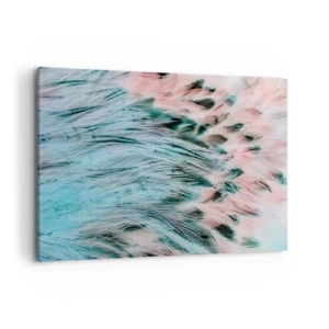 Obraz na plátně - Safírově růžové chmýří - 100x70 cm