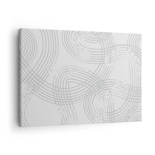 Obraz na plátně - Jemný vzor s propletenými liniemi ve světlých odstínech - 70x50cm - Snadné východisko neexistuje - Moderní nástěnná dekorace do obývacího pokoje a ložnice ARTTOR