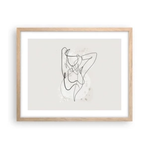 Plakát v rámu světlý dub - Umění svádění - 50x40 cm
