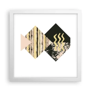 Plakát v bílém rámu - Není to tak jednoduché - 30x30 cm