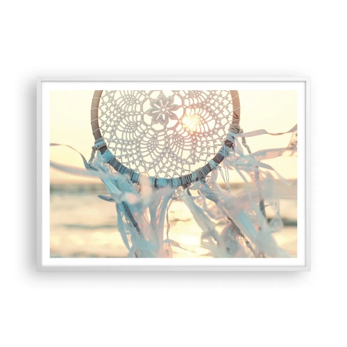 Plakát v bílém rámu - Krajkový totem - 100x70 cm