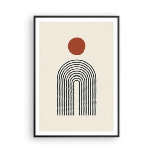 Plakát v černém rámu - Magnetismus tvarů a barev - 70x100 cm