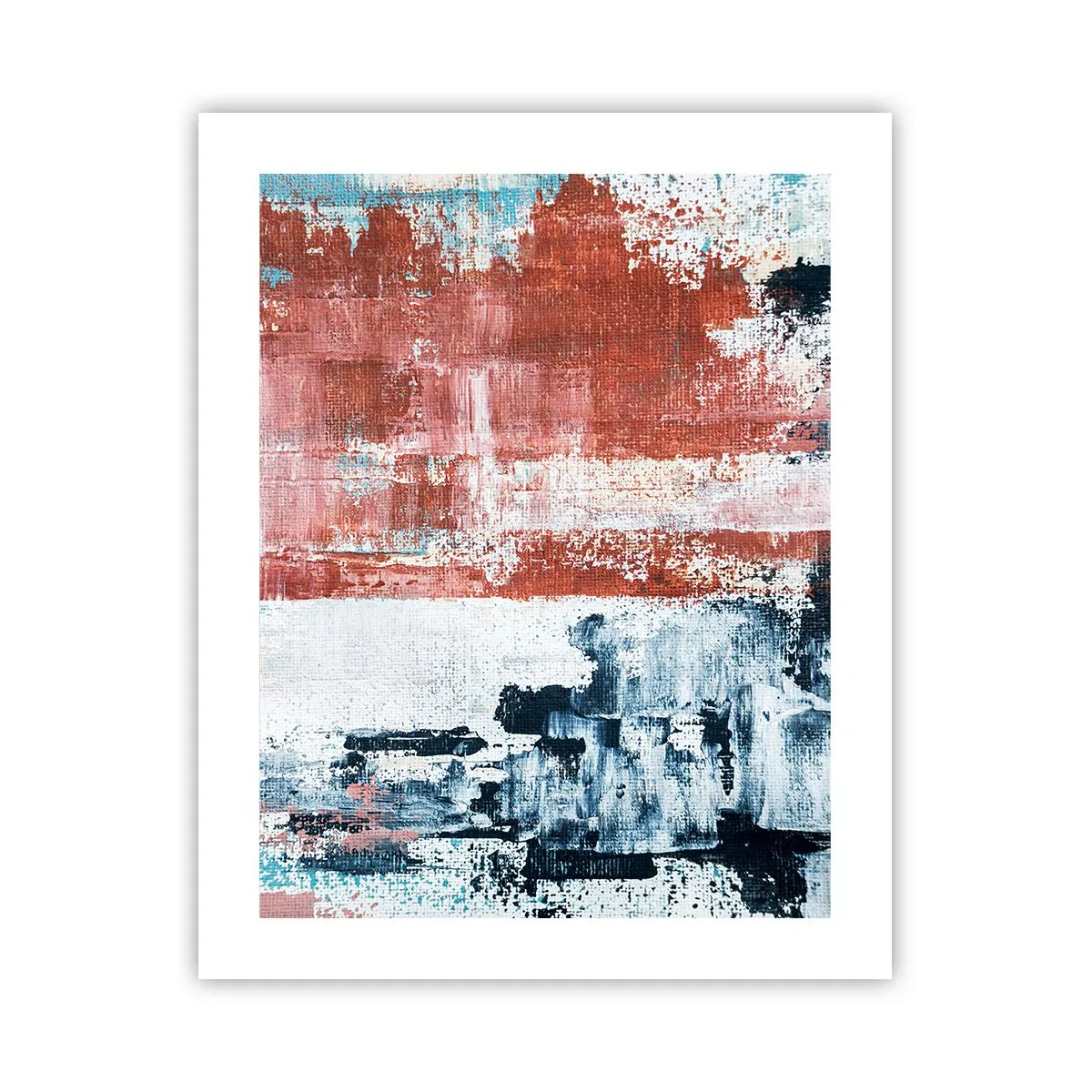 Plakát - Abstraktní půl na půl - 40x50 cm