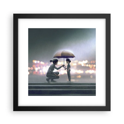 Plakát v černém rámu - A vše je v pořádku - 30x30 cm