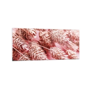 Obraz na skle - Květinová kaskáda v růžové - 120x50 cm