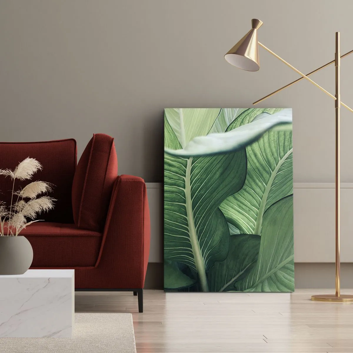 Obraz na plátně - Intenzivně zelený život - 55x100 cm