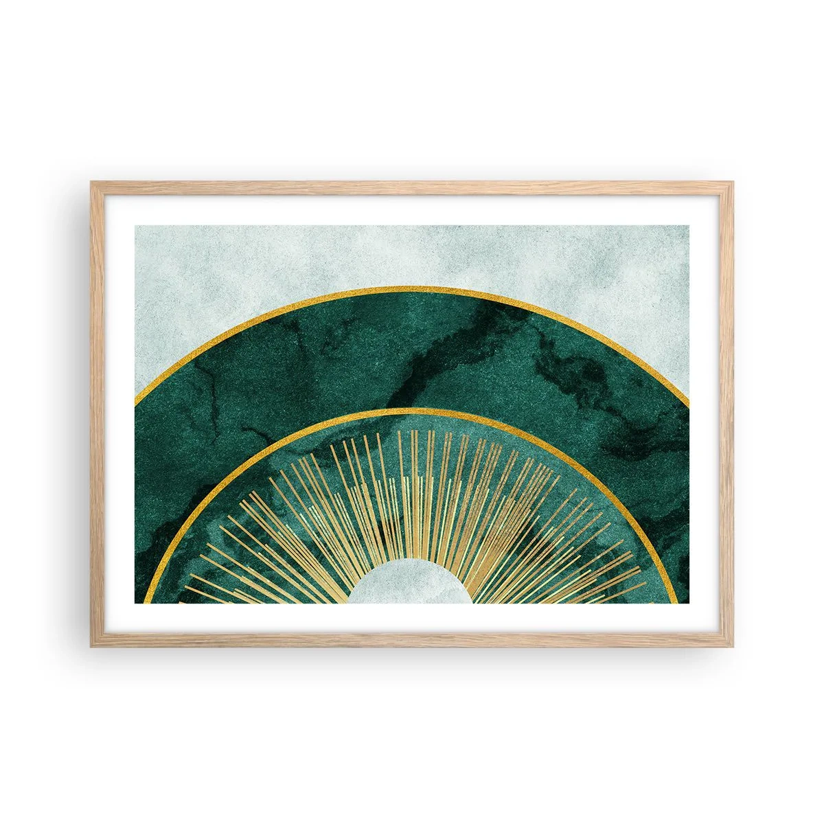 Plakát v rámu světlý dub - Jiná sluneční soustava - 70x50 cm