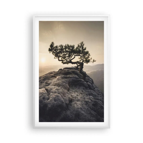 Plakát v bílém rámu - Život vždy vítězí - 61x91 cm