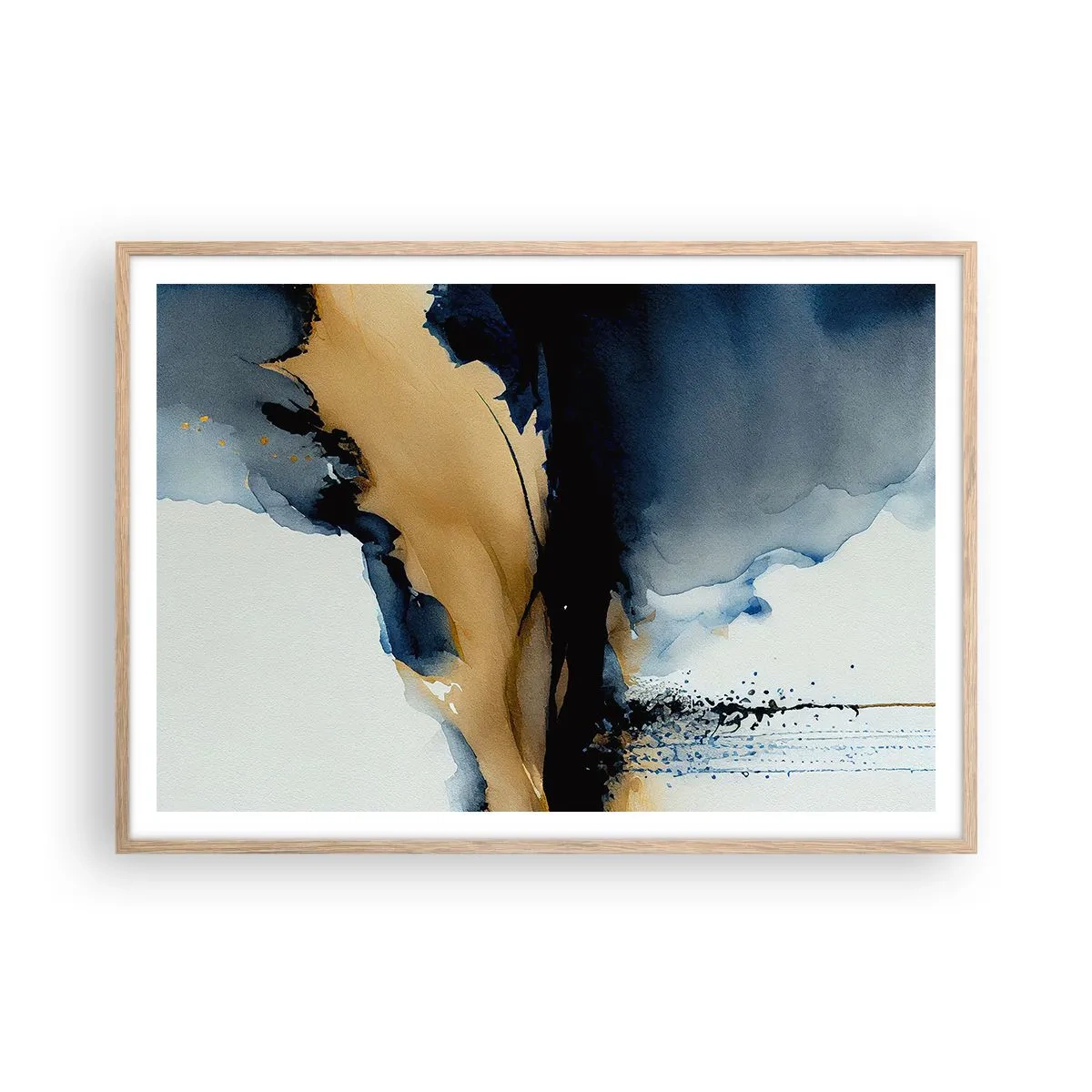 Plakát v rámu světlý dub - Za závojem - 100x70 cm