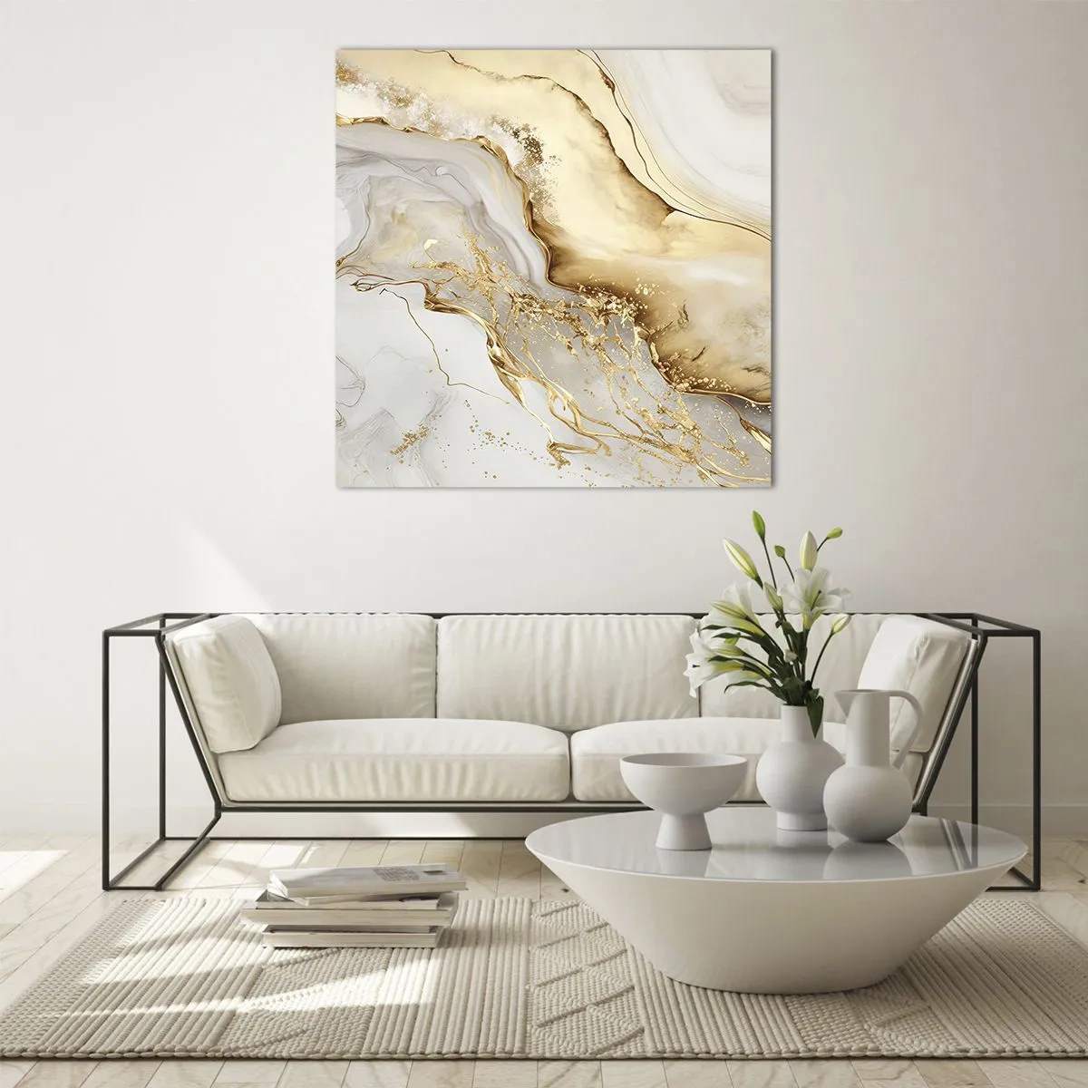 Obraz na skle - Abstrakce: krása a dobro - 70x70 cm