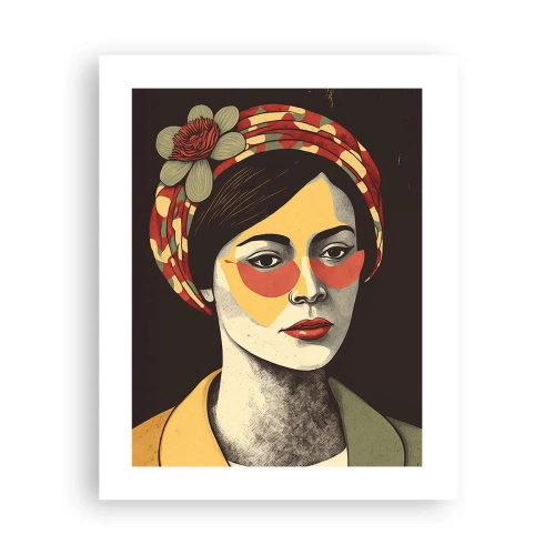 Plakát - Korálová dáma - 40x50 cm