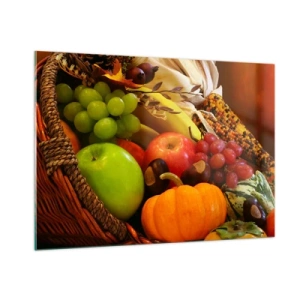 Obraz na skle - Košík úrody - 100x70 cm