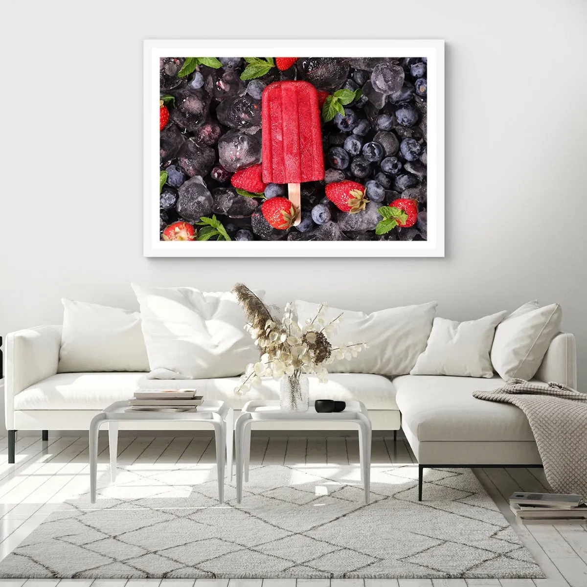 Plakát v bílém rámu - Chuť horkého léta - 91x61 cm