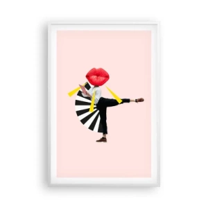Plakát v bílém rámu - Surrealistický pop-art - 61x91 cm