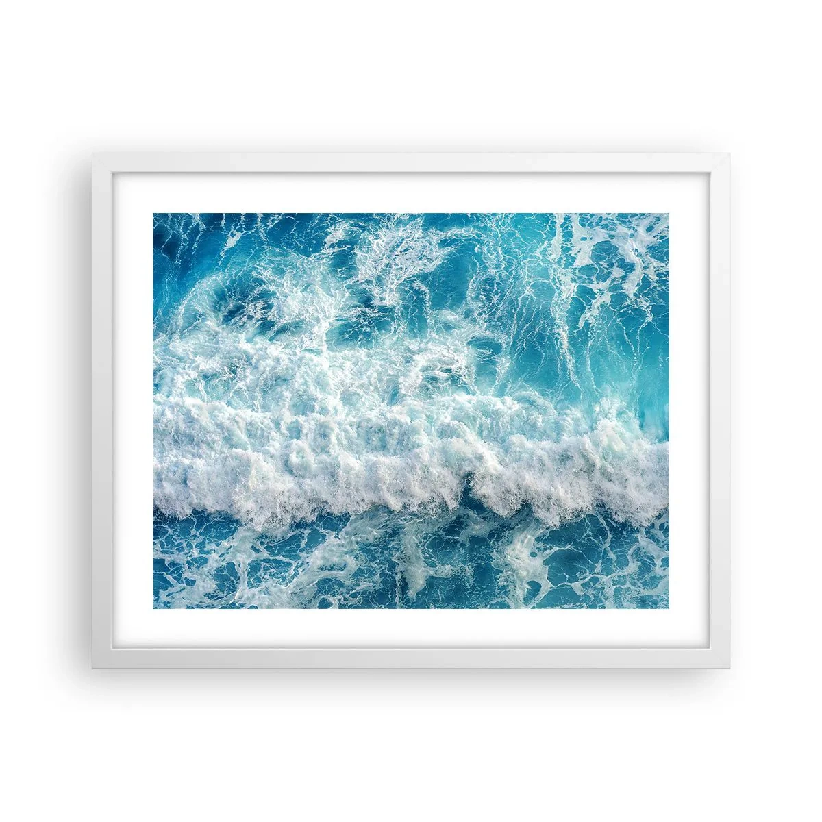 Plakát v bílém rámu - Radostně a skákavě - 50x40 cm