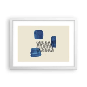 Plakát v bílém rámu - Abstraktní kvarteto - 40x30 cm