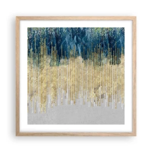 Plakát v rámu světlý dub - Zlacená hranice - 50x50 cm