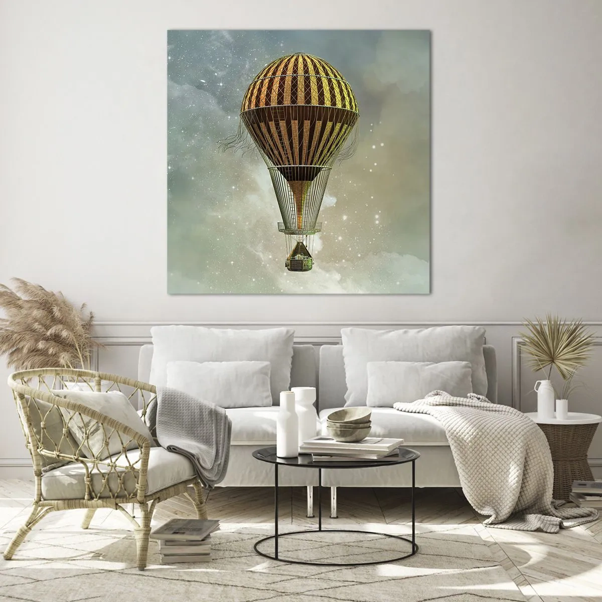 Obraz na skle - Průkopnické lety - 70x70 cm