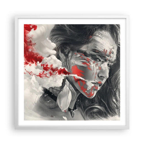 Plakát v bílém rámu - Ve spárech absurdity - 60x60 cm