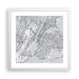 Plakát v bílém rámu - Anatomie metropole - 40x40 cm