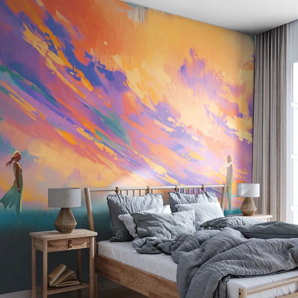 Fototapeta Premium Canvas - Síla přitažlivosti - Abstrakce, Žena a muž, Kus - 100x70 cm