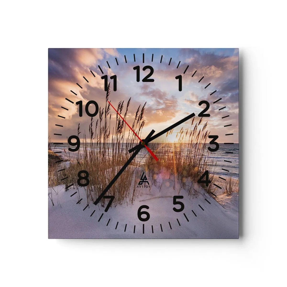 Nástěnné hodiny - Rozloučení se sluncem a větrem - 30x30 cm