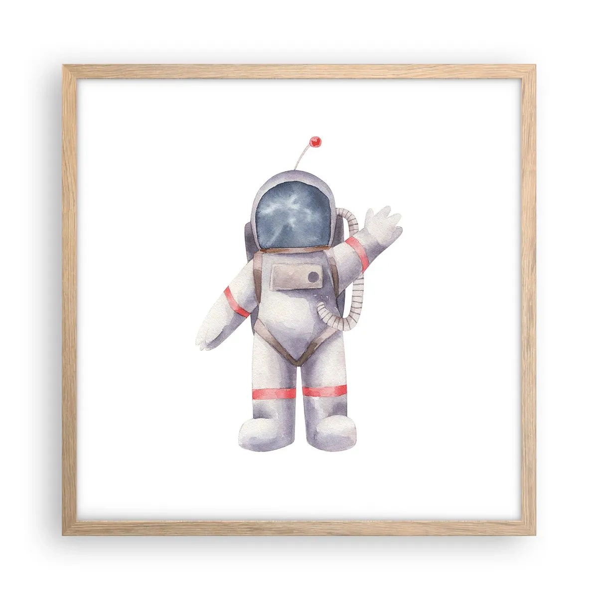 Plakát v rámu světlý dub - Tak zatím! - 50x50 cm