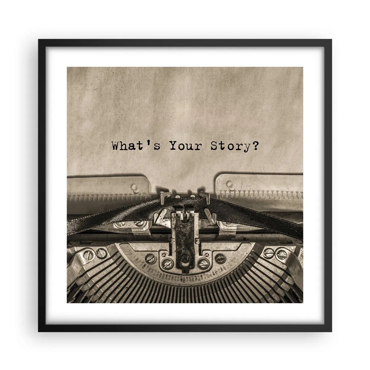 Plakát v černém rámu - Pověz mi - 50x50 cm