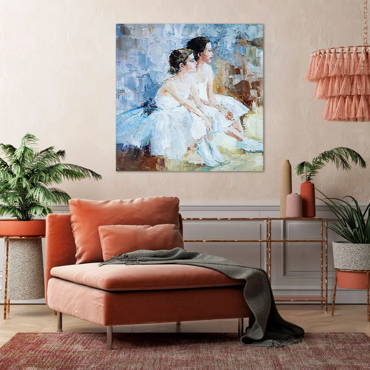 Obraz na plátně - Odpočinek mladých labutí - 60x60 cm